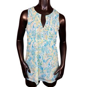 New York & Company Sleeveless Floral Blouse Womens Size Medium Lightweight